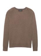 Banana Republic Mens Todd & Duncan Cashmere Thermal Crew-neck Sweater Light Brown Size M