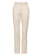 Banana Republic Womens Petite Ryan Slim Straight-fit Stretch Linen-cotton Pant Khaki Size 14