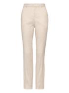 Banana Republic Womens Petite Ryan Slim Straight-fit Stretch Linen-cotton Pant Khaki Size 14
