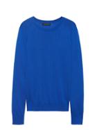 Banana Republic Womens Silk-cotton Crew-neck Sweater Comet Blue Size M