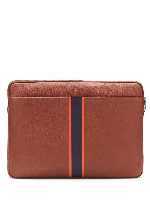 Banana Republic Mens Large Leather Pouch Whiskey Brown Size One Size