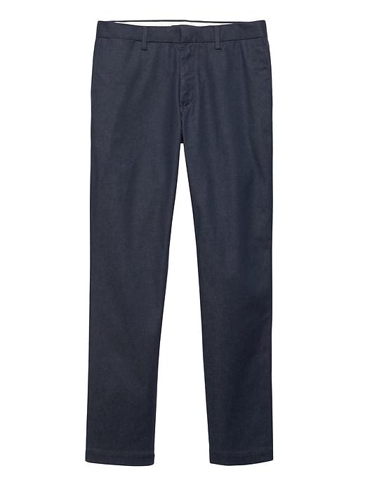 Banana Republic Mens Emerson Straight Heathered Rapid Movement Chino Pant French Navy Blue Size 35w