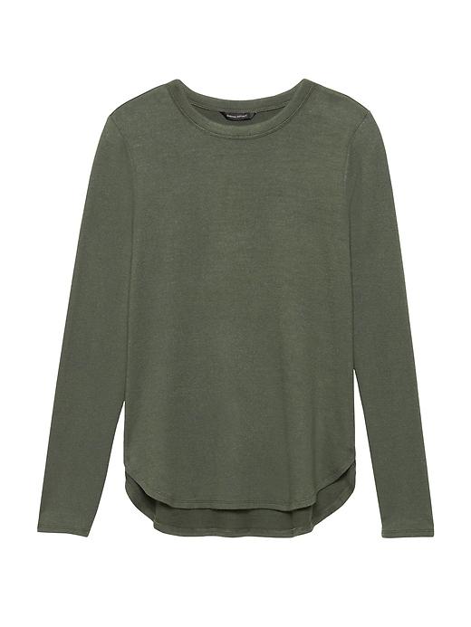 Banana Republic Petite Luxespun Curved Hem T-shirt