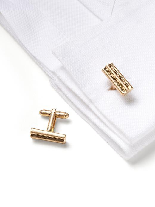 Banana Republic Mens Gold Bar Cuff Link Size One Size - Gold