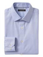 Banana Republic Mens Camden Standard-fit Non-iron Birdseye Shirt Sky Blue Size S