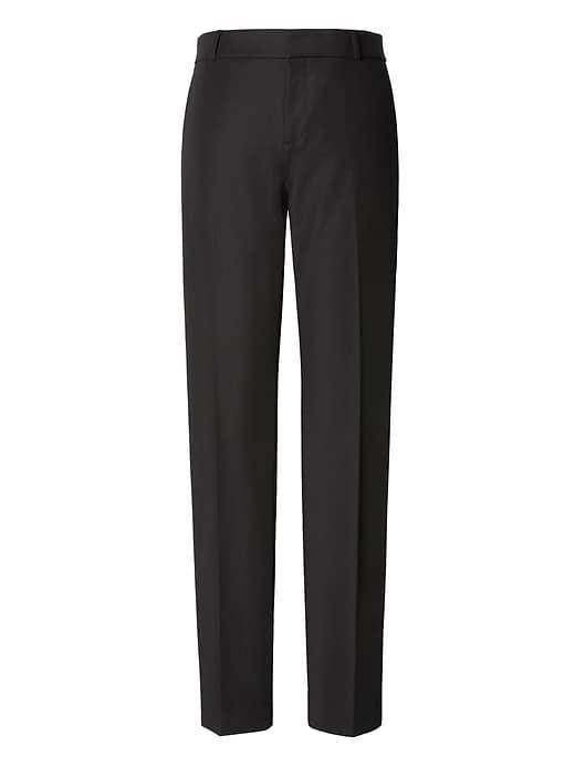 Banana Republic Womens Ryan Slim Straight-fit Bi-stretch Pant Black Size 10