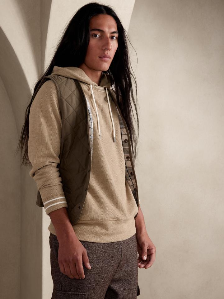 Brushed Waffle Hoodie