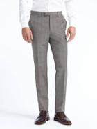 Banana Republic Mens Standard Plaid Wool Suit Trouser - Jet Gray