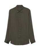 Banana Republic Womens Petite Dillon Classic-fit Soft Shirt Mistletoe Size L