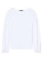 Banana Republic Womens Supima Cotton Bubble-sleeve Top White Size Xs