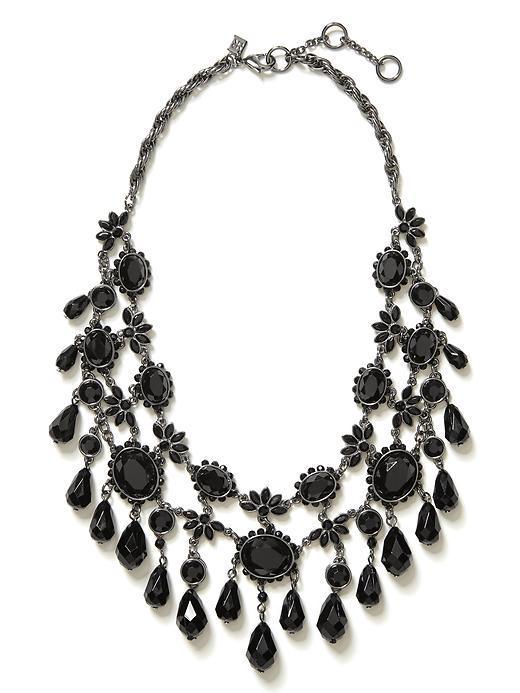 Banana Republic Noir Statement Necklace - Black