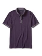 Banana Republic Mens Luxe Touch Button Down Polo Size L Tall - Dynasty Purple