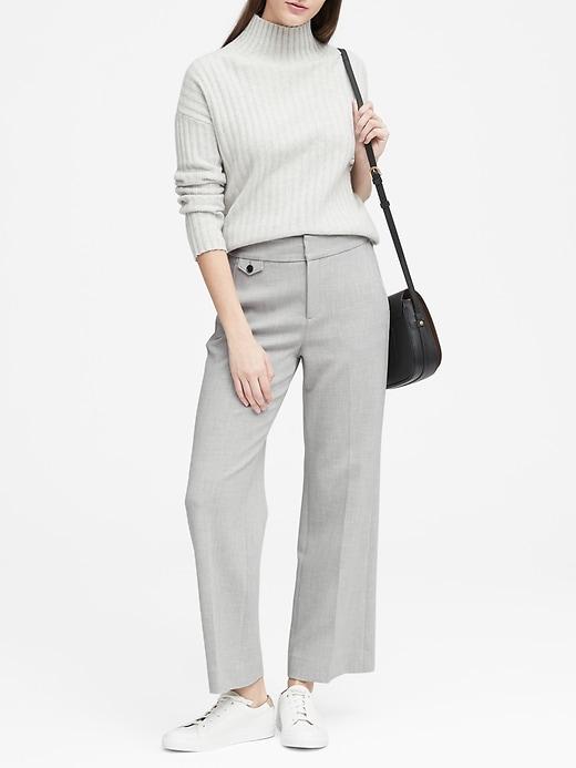 Banana Republic Womens Japan Online Exclusive Blake Wide Leg-fit Pant Light Gray Size 6