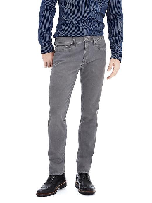 Banana Republic Mens Straight Grey Wash Jean - Grey