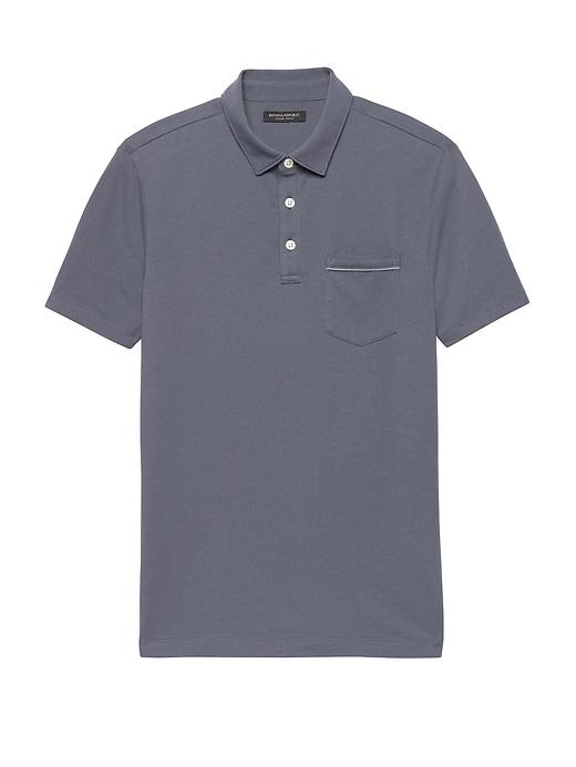 Banana Republic Mens Slim Luxury-touch Polo Shirt Slate Gray Size Xxs