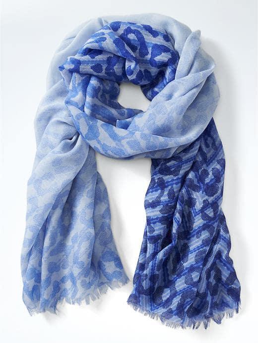 Banana Republic Ombre Animal Scarf - Hyacinth Blue
