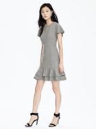 Banana Republic Womens Wool Fit And Flare Dress Size 10 - Light Gray Heather