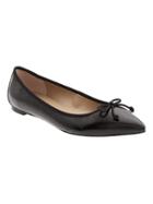 Banana Republic Womens Pointed-toe Robin Ballet Flat Black Patent Leather Size 8