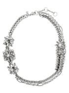 Banana Republic Womens Sparkle Flower Necklace Clear Size One Size