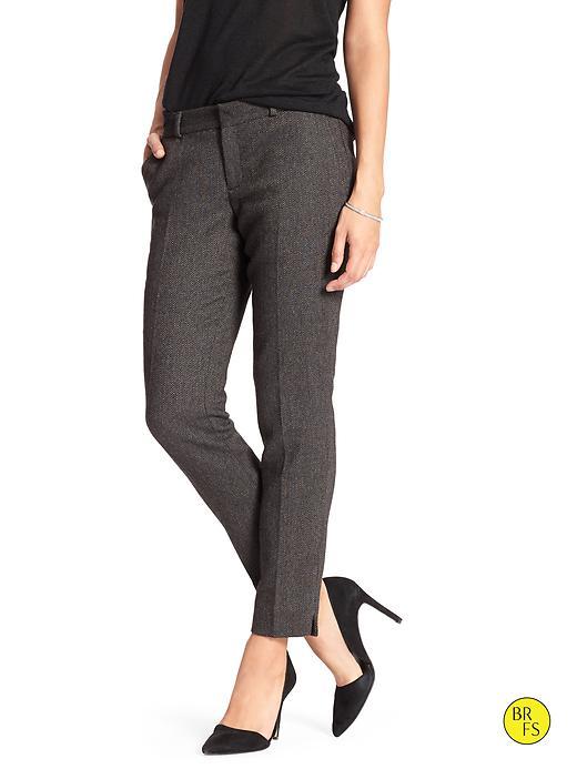 Banana Republic Factory Slim Herringbone Ankle Pant Size 8 - Brown Herringbone