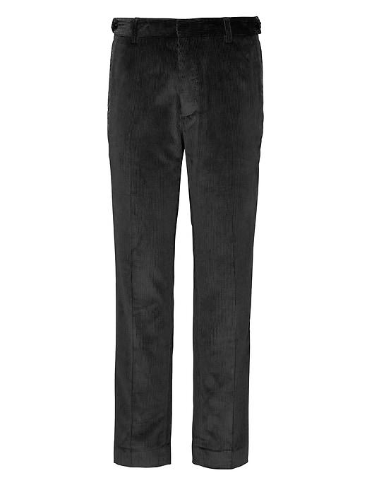 Banana Republic Mens Br X Kevin Love   Athletic Tapered Corduroy Dress Pant Dark Shadow Black Size 28w