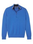 Banana Republic Mens Pima Cotton Cashmere Half-zip Sweater Sapphire Blue Size S