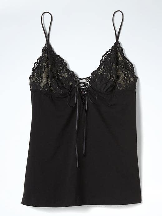 Banana Republic Cosabella Bissou Lace Up Cami - Black