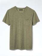 Banana Republic Mens Heritage Washed Pocket Tee - District Green