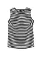 Banana Republic Womens Cross-back Boucl Shell Blue Stripe Size Xxl