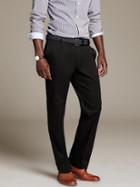 Banana Republic Mens Tailored Slim Non Iron Cotton Pant Size 32w 34l - Black
