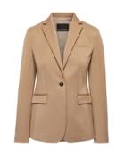 Banana Republic Womens Long And Lean-fit Machine-washable Blazer Camel Size 0