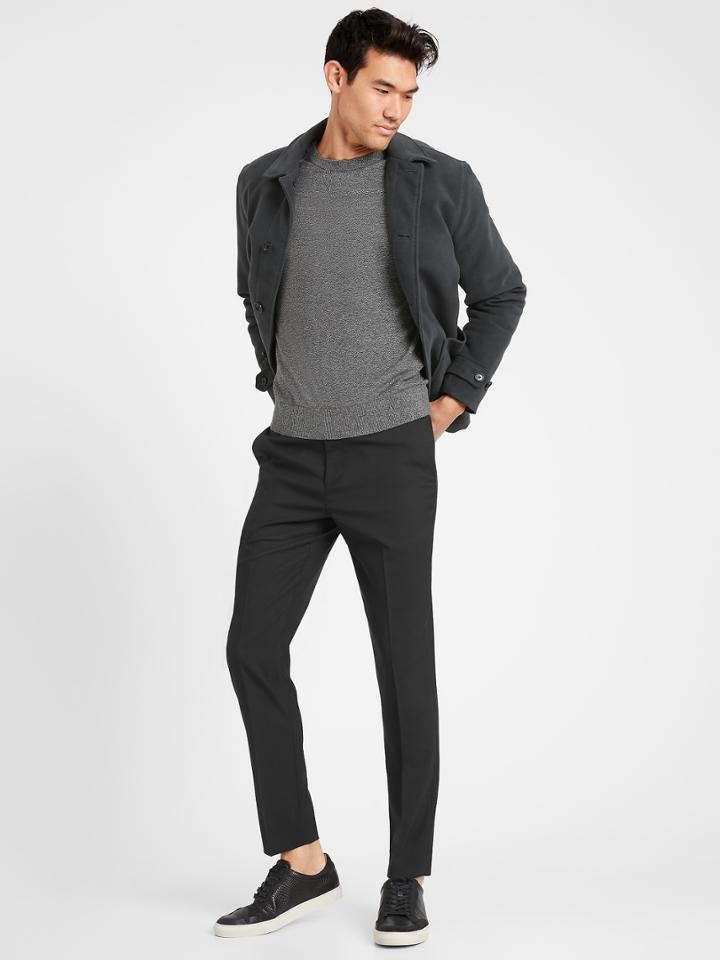 Slim Tapered Washable Wool-blend Pant