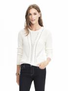 Banana Republic Womens Cable Pullover Sweater Size S - Cocoon
