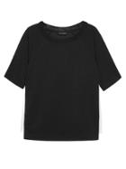 Banana Republic Womens Side-stripe Top Black With White Stripe Size Xs
