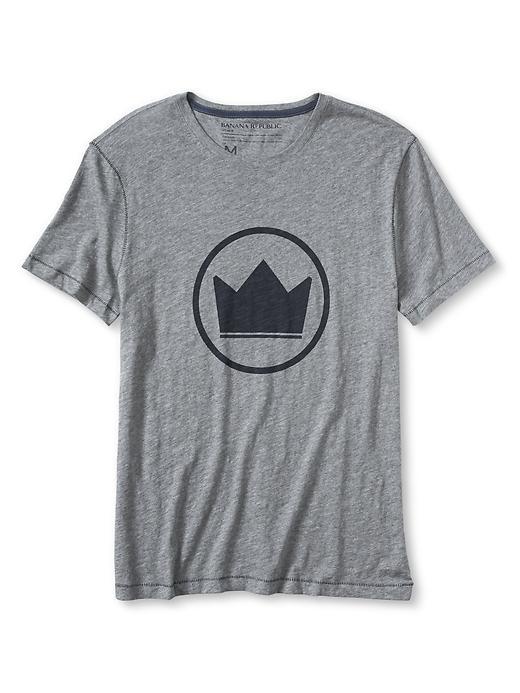 Banana Republic Crown Graphic Tee - Medium Gray Heather