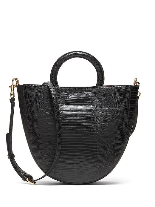 Banana Republic Vegan Leather Circle Tote Bag