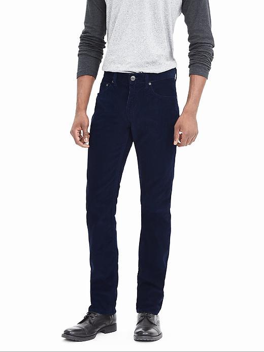Banana Republic Mens Slim Five Pocket Cord Size 32w 36l Tall - Navy