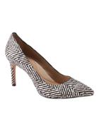 Banana Republic Womens Madison 12-hour Rounded-topline Pump Zebra Stripe Haircalf Size 6 1/2