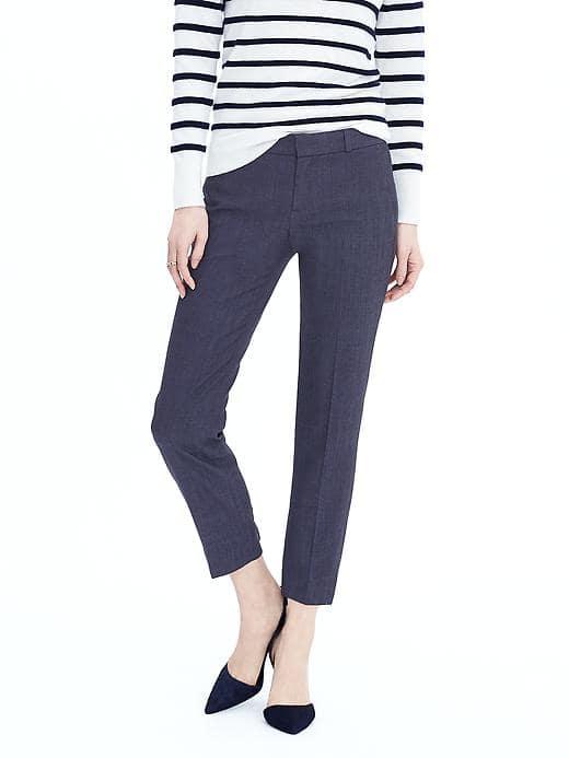 Banana Republic Avery Fit Lightweight Wool Pant - Navy