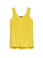 Banana Republic Womens Tencel Blend Hi-low Tunic Yellow Glow Size M