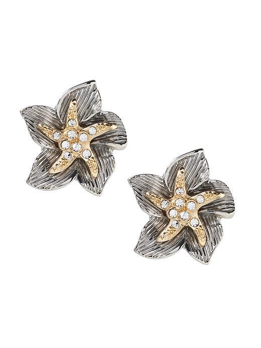 Banana Republic Sea Life Star Flower Earring Size One Size - Silver