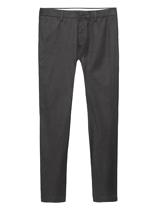 Banana Republic Mens Fulton Skinny Heathered Rapid Movement Chino Pant Dark Charcoal Gray Size 31w