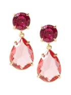 Banana Republic Womens Gemstone Drop Earring Fuschia Pink Size One Size