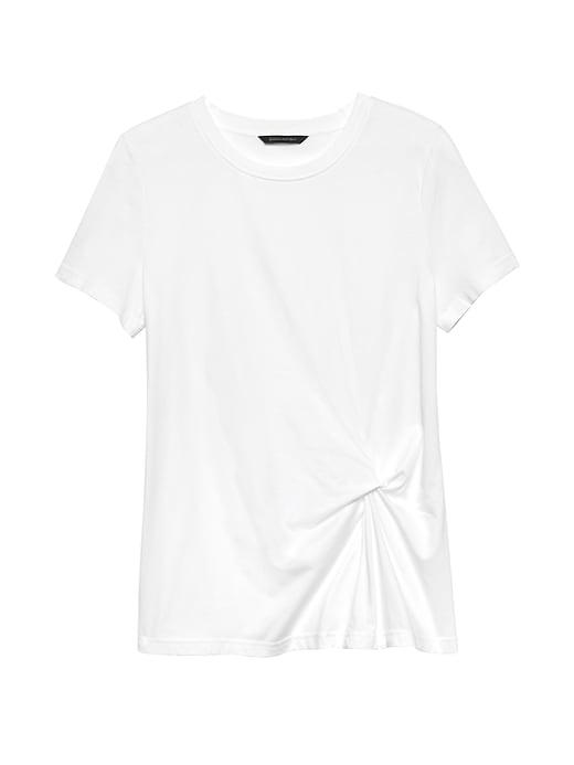 Banana Republic Womens Supima Cotton Side-twist T-shirt White Size M