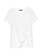 Banana Republic Womens Supima Cotton Side-twist T-shirt White Size M