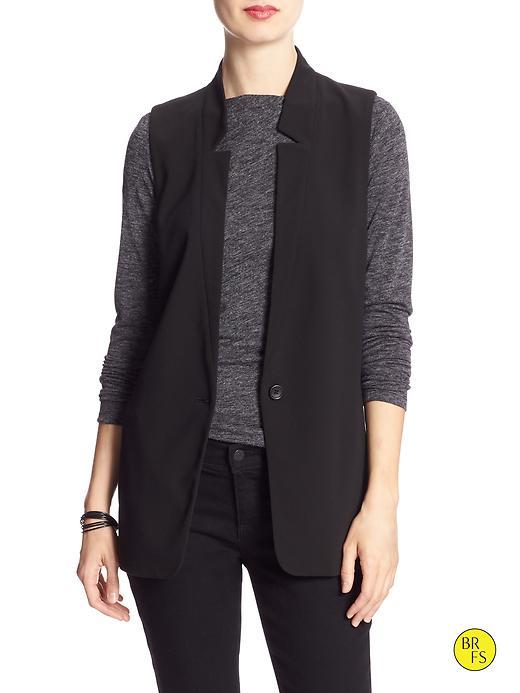Banana Republic Factory Sheer Back Vest Size 0 - Black