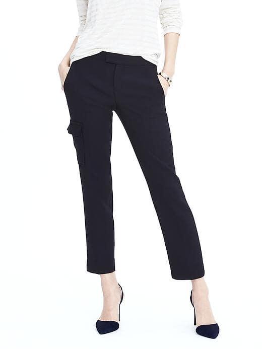 Banana Republic Womens Heritage Cargo Crop Pant - Preppy Navy