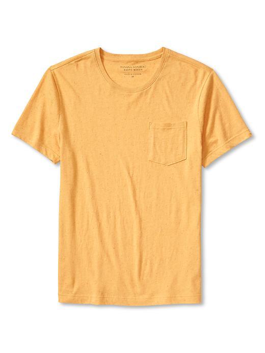 Banana Republic Mens Soft Wash Pocket Tee Size L - Light Golden