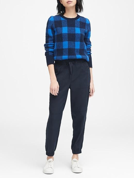 Banana Republic Womens Tencel Utility Jogger Pant Navy Blue Size Xl