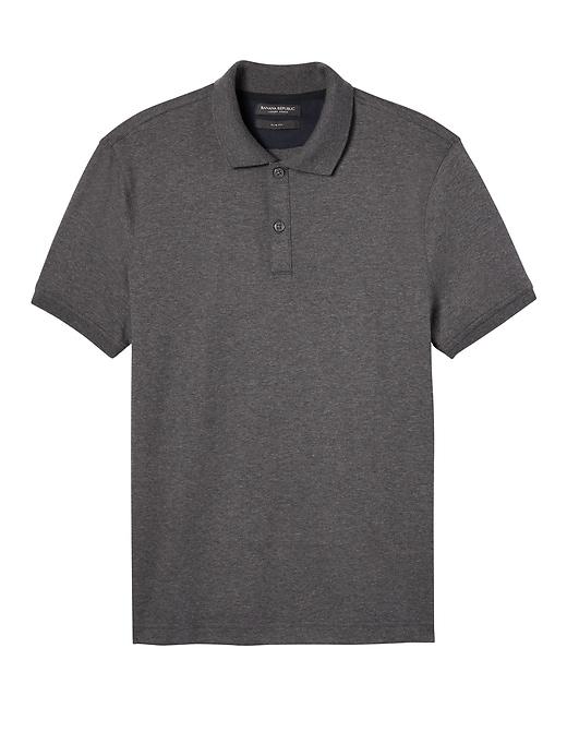 Banana Republic Mens Slim Luxury-touch Polo Shirt Dark Gray Size Xl